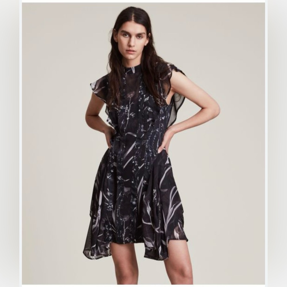 All Saints Flyer Rutland Dress; US size: 0 / UK size: 4